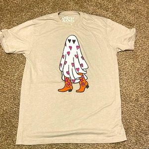 Grey Ghost Halloween Tshirt LG